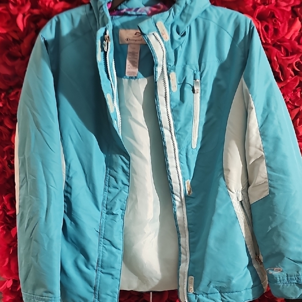 Champion Girls Blue Kids Jacket Size Large 10/12